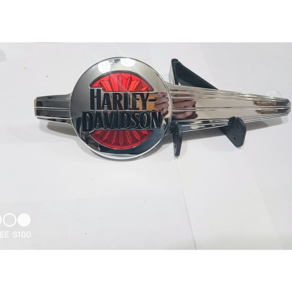 Harley Softail Tank Emblem Chrome, Red And Black Left Side 14100750 - Picture 3 of 5